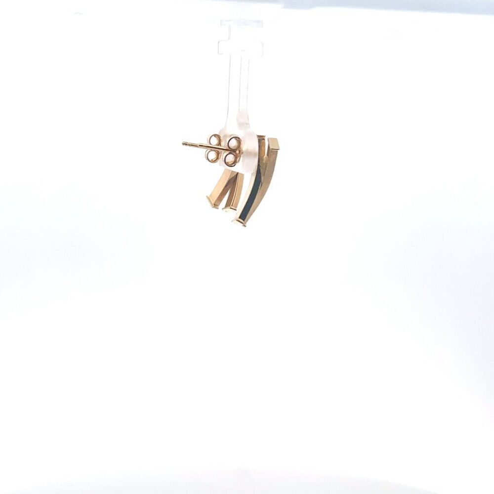 18K Gold Earrings Stud Post - Picture 8 of 9